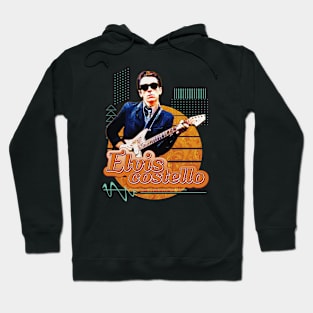 Elvis costello Retro Art Hoodie